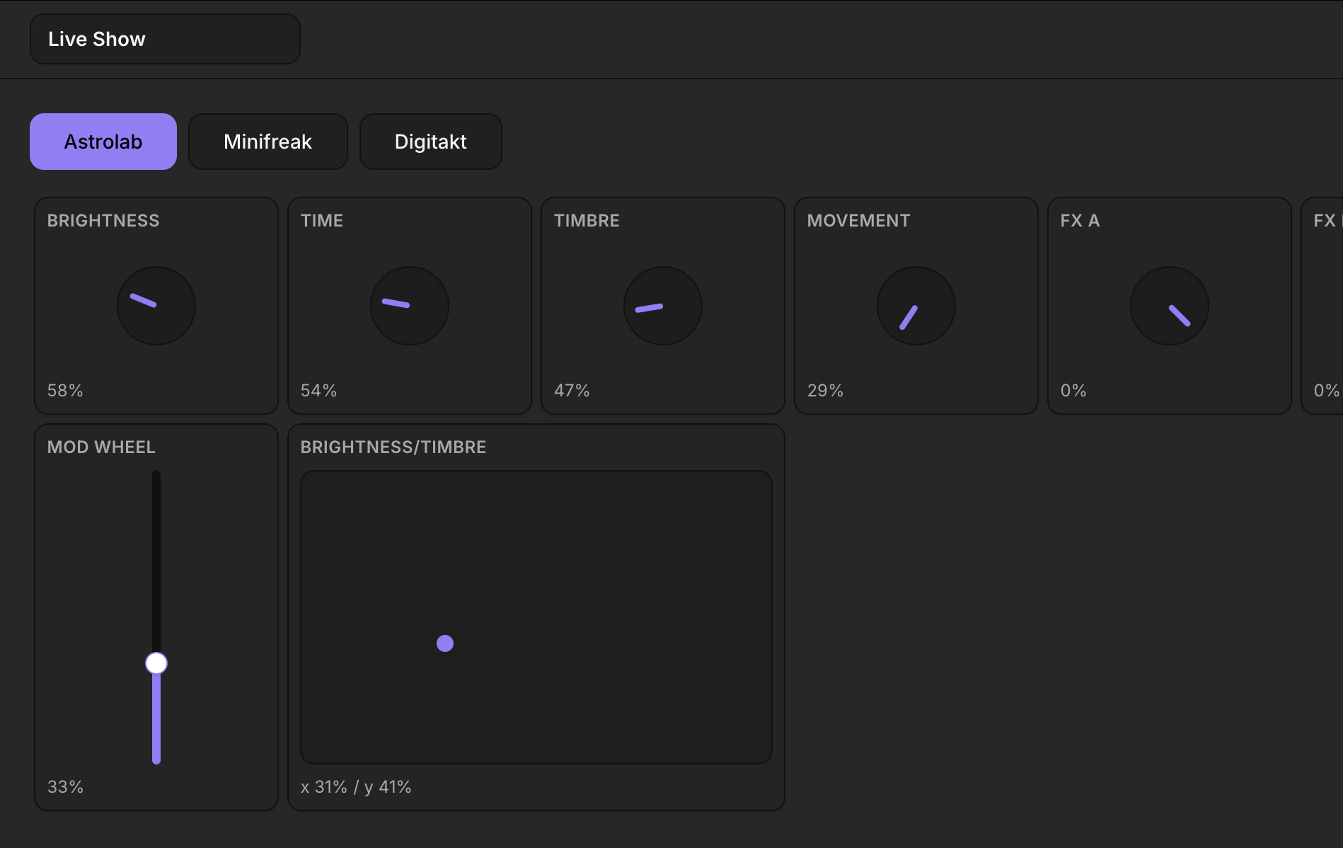 Live Control hero demo preview